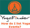 How do I list yoga Events on YogaFinder?